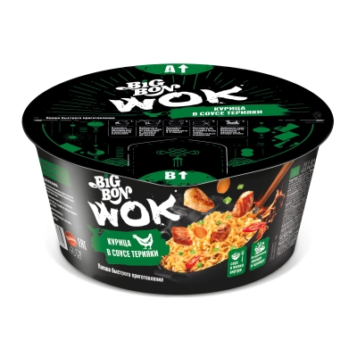 Биг Бон 85гр 1*24 WOK курица в соусе ТЕРИЯКИ Лапша б/п