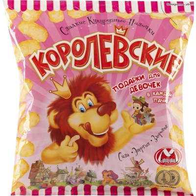 Кукурузные палочки Королевские 70гр 1*20 Для ДЕВОЧЕК