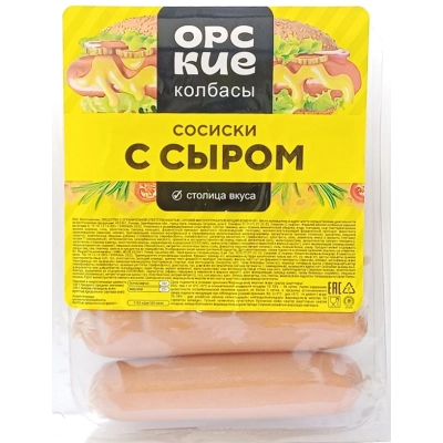 Орск Сосиски с сыром 350гр