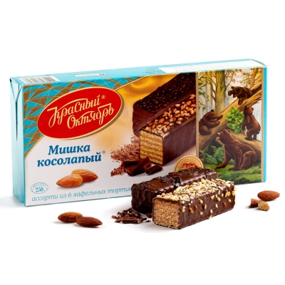 Торт вафельный Мишка Косолапый 250гр 1*6