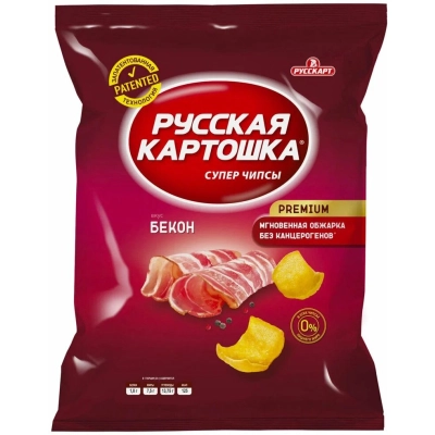 Русская Картошка 140г 1*9 БЕКОН Чипсы