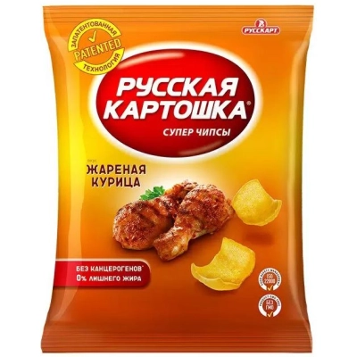 Русская Картошка 140г 1*9 КУРИЦА Чипсы