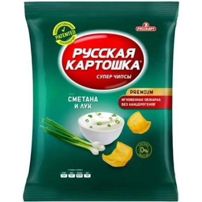Русская Картошка 140г 1*9 СМЕТАНА-ЛУК Чипсы