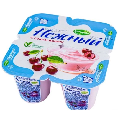 Нежный йогурт 1,2% 100гр 1*24 Вишня