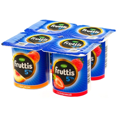 Фруттис йогурт 5% 115гр 1* 24 персик клубн