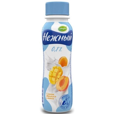 Нежный 285гр 0,1% 1*6 Питьевой Абрикос и манго