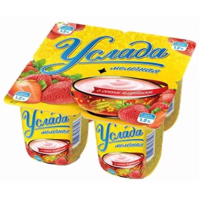 Услада йогурт 1,2% 95гр 1*24 Клубника