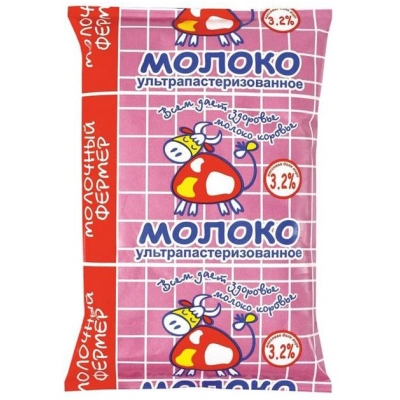 Молоко Молочный Фермер 0,9 л 3,2%*12