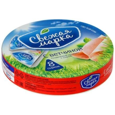Сыр Свежая Марка  круг ветчина по-итальянски 130гр 1*12