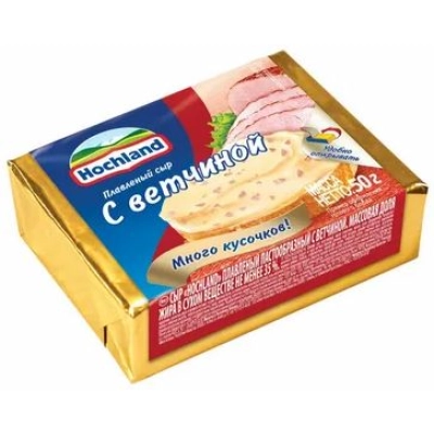 Сыр Хохланд  50гр блок с ветчиной 1*36
