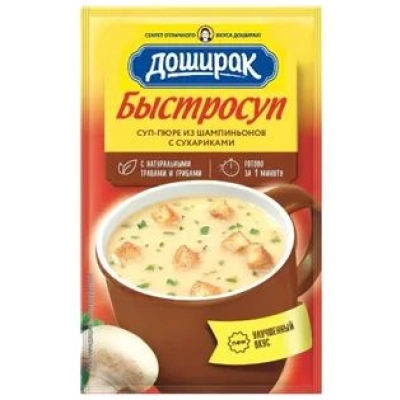 Суп-пюре б\п Доширак 17гр 1*24 шампиньон. сухари