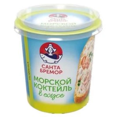 Паста с морепродуктами Морской коктейль в соусе 150гр 1*6 Санта Бремор