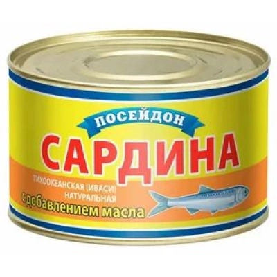 Сардина НДМ 230гр 1*24 Посейдон