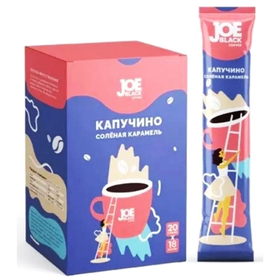 3в1 JOE Black Капучино 18гр 1*20 соленая карамель