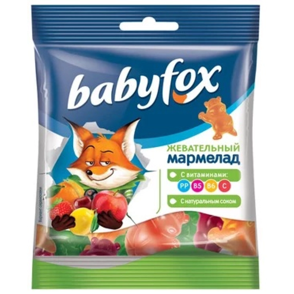 Baby Fox 30гр 1*90 мармелад Яшкино (ВМ366, ВМ538)