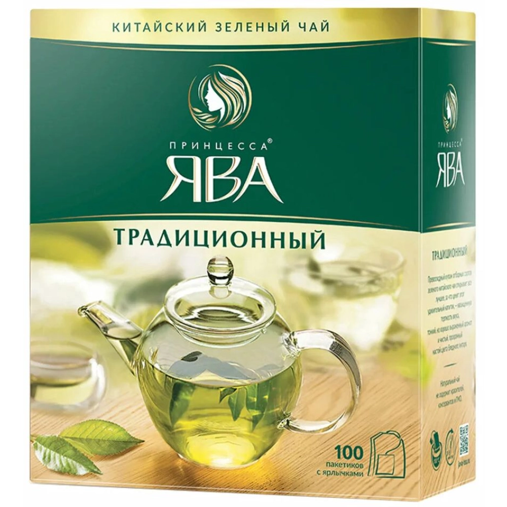 Ява  100пак 1*18 зеленый (0880-18) Чай пакетированный