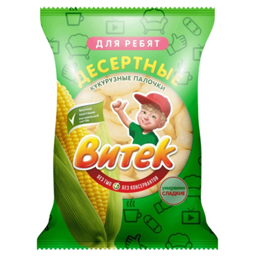Кукурузные палочки Витёк 60гр 1*40 ЧЗ