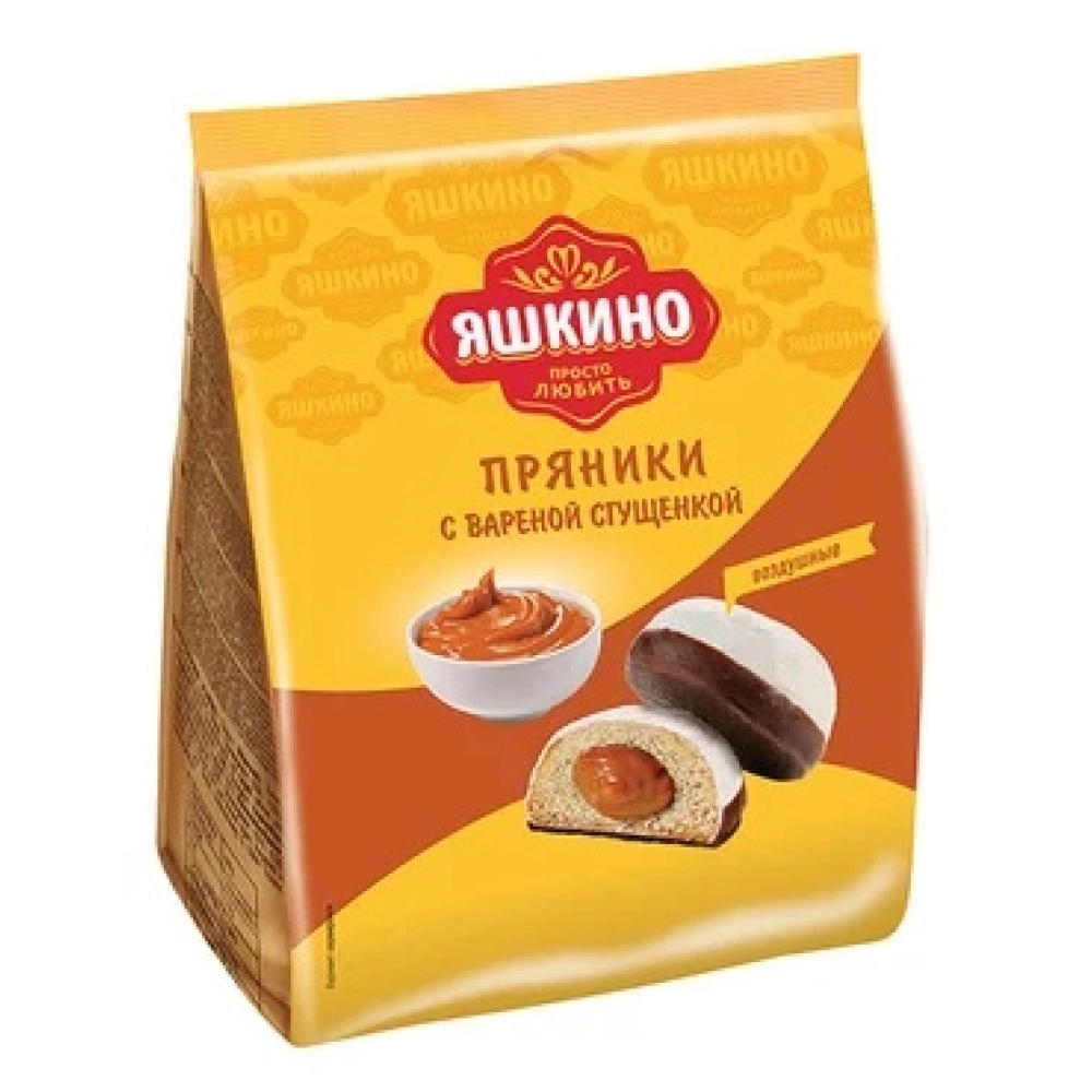 Пряники (ЯП907) с Варёной сгущенкой 350гр 1*8 Яшкино