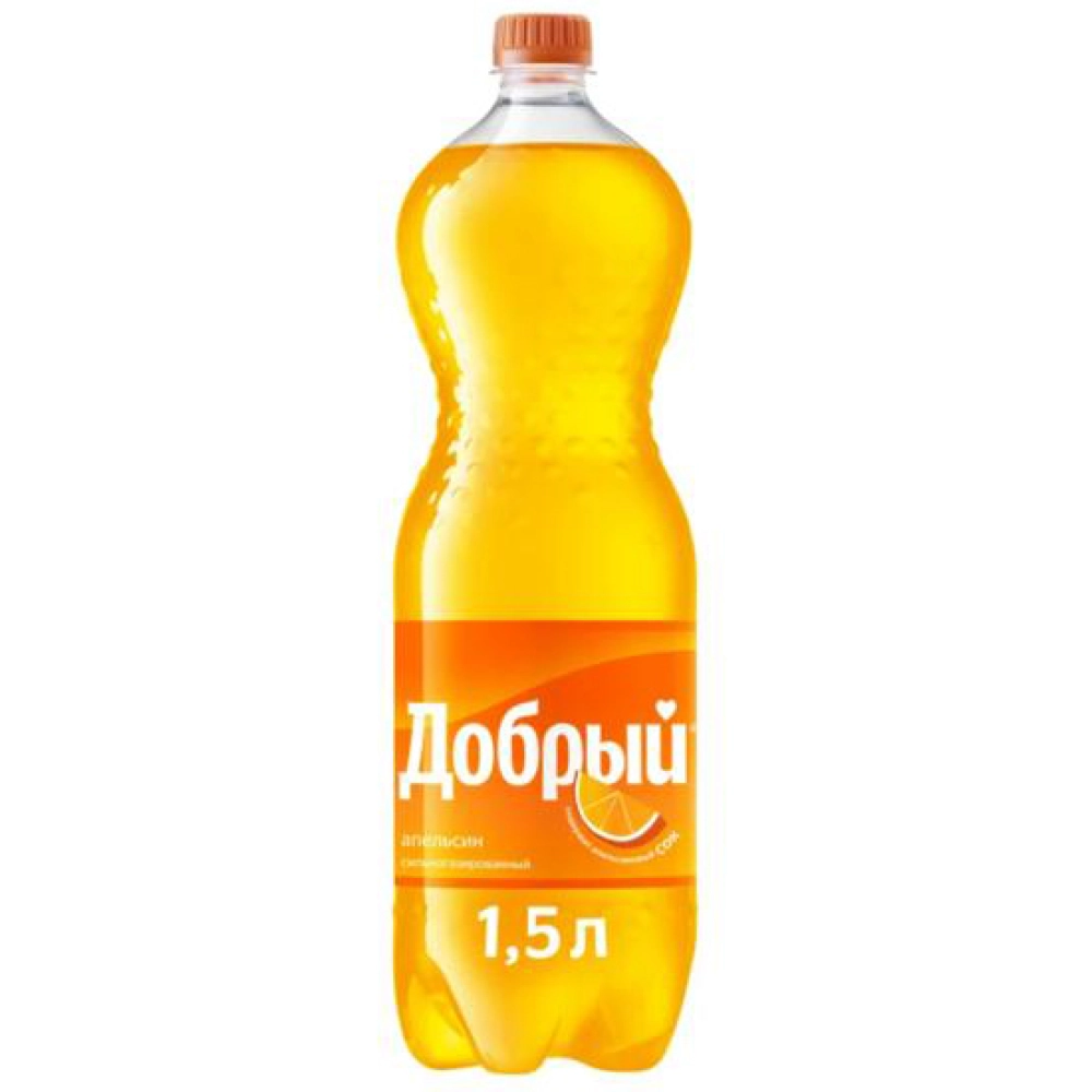 Добрый 1,5л АПЕЛЬСИН 1*9 газ.вода ЧЗ — Продопт96 Добрый 1,5л АПЕЛЬСИН 1*9 газ.вода ЧЗ