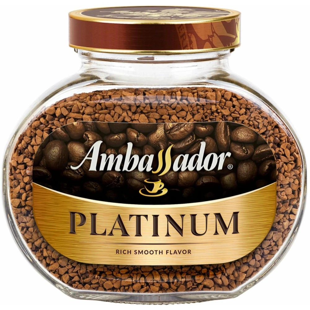 Амбассадор Платинум  47,5 гр 1*12 стекло Кофе растворимый