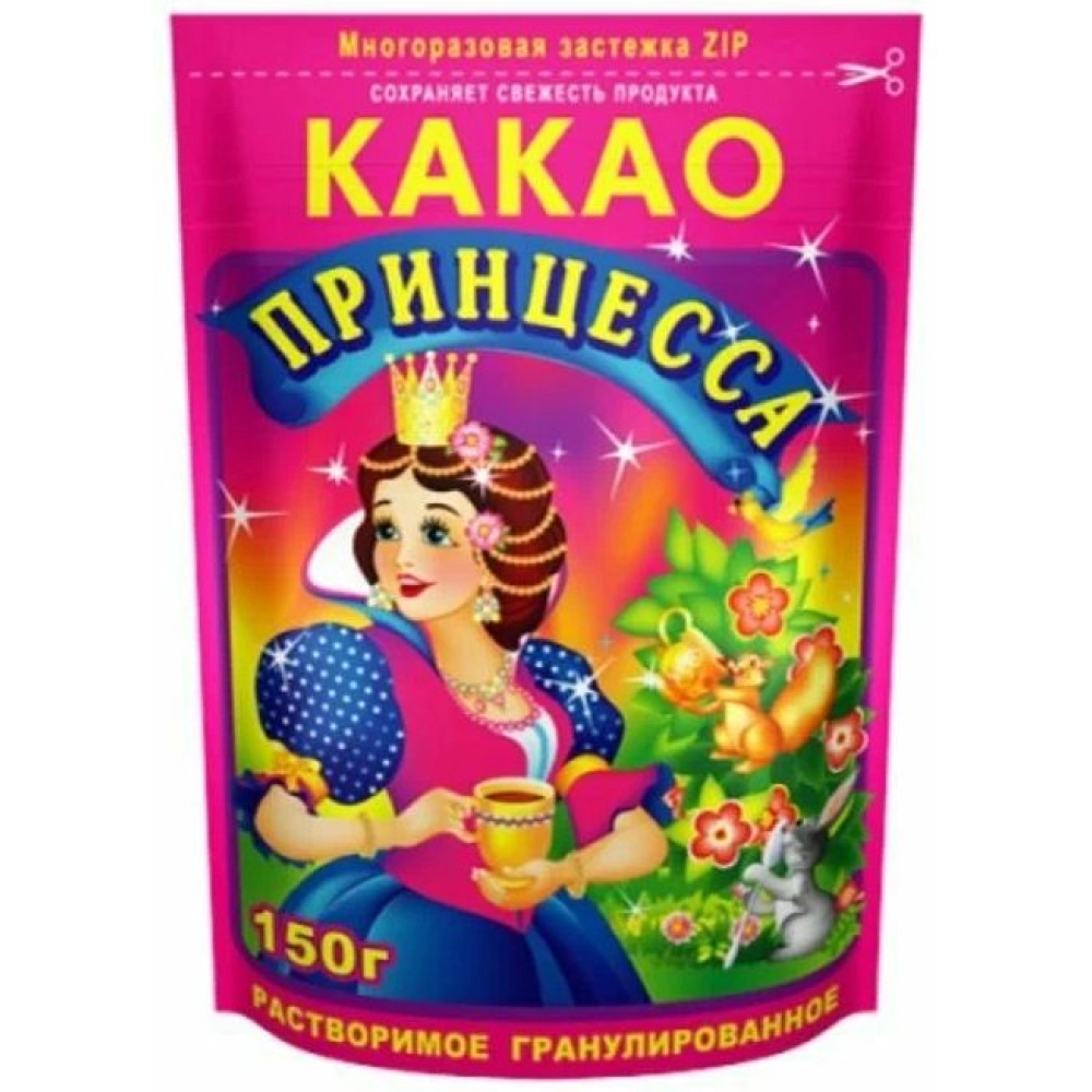 Какао гранулированный Принцесса 150гр 1*12 м/у