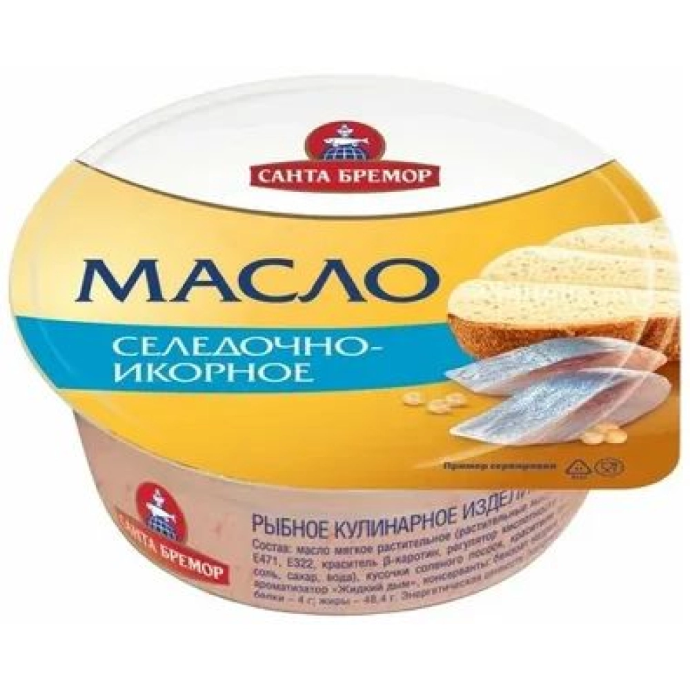Масло селёдочно-икорное 100гр 1*12 Санта Бремор