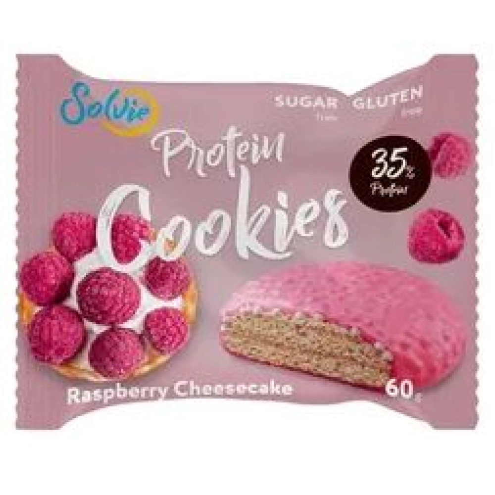 PROTEIN COOKIES ПРОТЕИН б/сах Малиновый чизкейк 60гр 1*8 Печенье — Продопт96 PROTEIN COOKIES ПРОТЕИН б/сах Малиновый чизкейк 60гр 1*8 Печенье