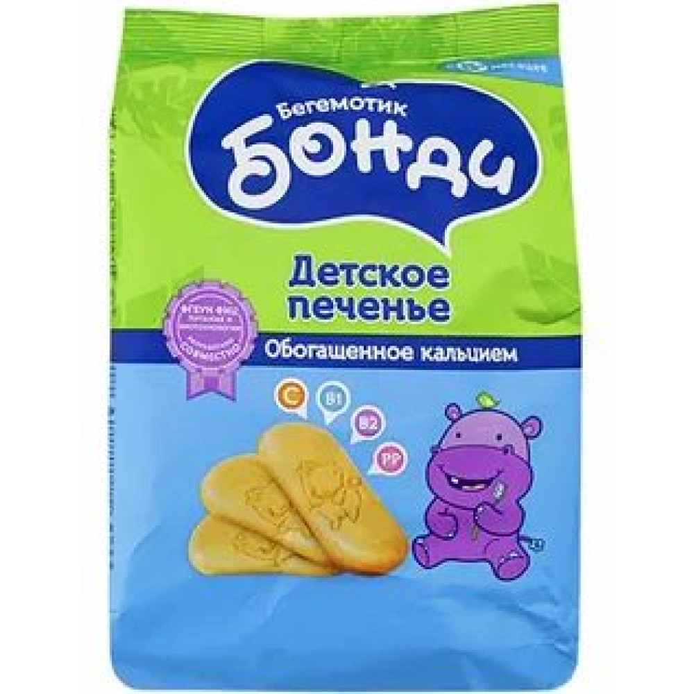 Бонди Бегемотик 80гр 1*16 печенье детское (РМР326)